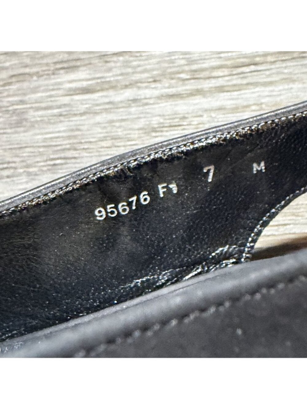 Karl Lagerfeld Suede Slingback Platform Heels 7M Black Almond Toe France VTG Y2K - Picture 6 of 13